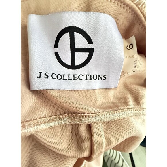 JS Collections Women’s Soutache Mesh Midi Dress sleeveless in blush Pink Size 6 - Picture 8 of 10